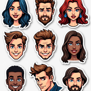 Pop Culture Parodies - Sticker Sheet v4